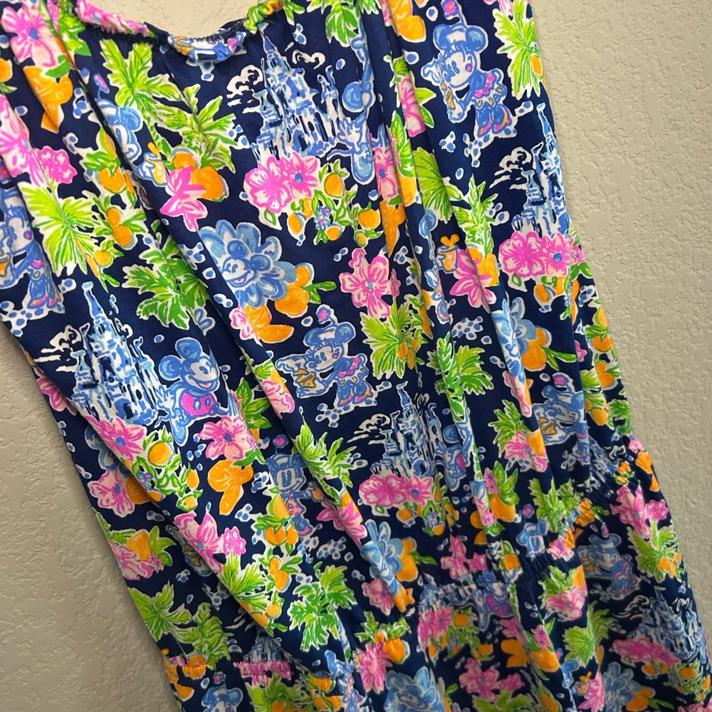 Lilly Pulitzer Floral Dress - Disney (Mickey and Minnie with castle) - Picture 3 of 3